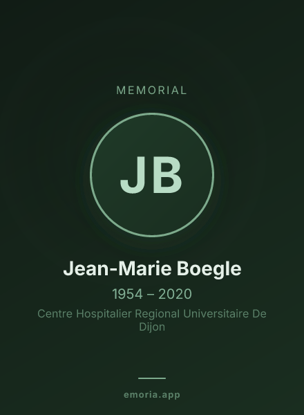 Memorial portrait of Jean-Marie Boegle