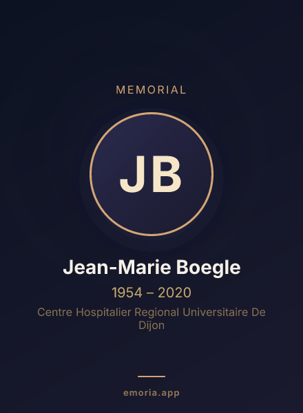 Memorial portrait of Jean-Marie Boegle