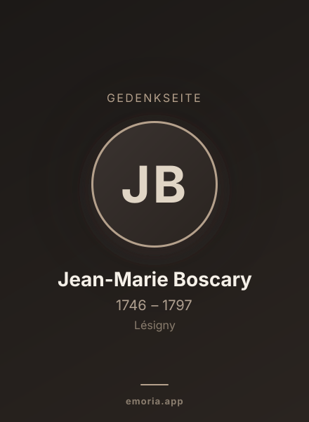 Gedenkportrait von Jean-Marie Boscary