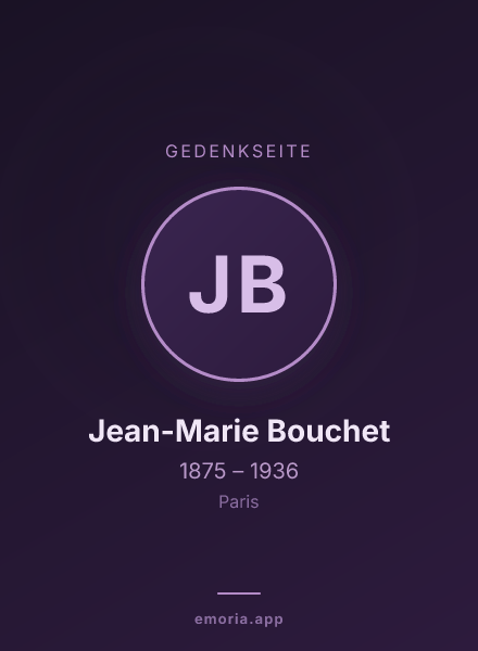 Gedenkportrait von Jean-Marie Bouchet