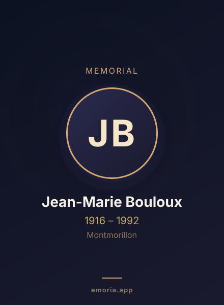 Memorial portrait of Jean-Marie Bouloux