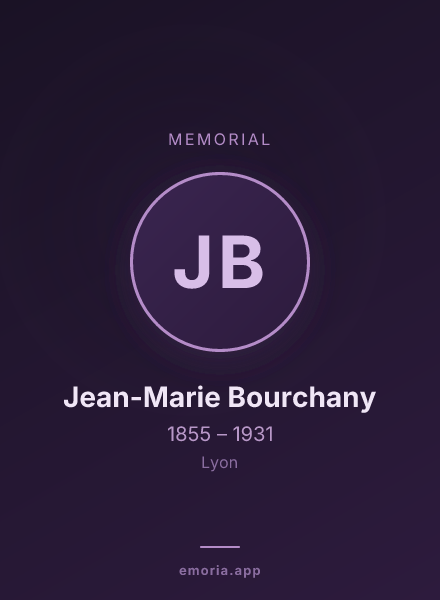 Memorial portrait of Jean-Marie Bourchany