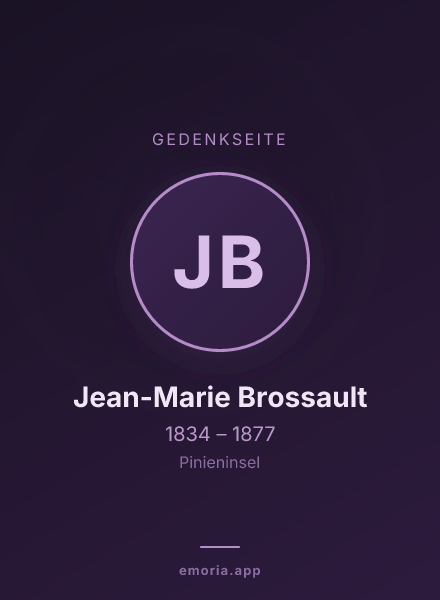 Gedenkportrait von Jean-Marie Brossault