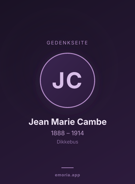 Gedenkportrait von Jean Marie Cambe