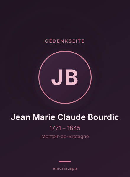Gedenkportrait von Jean Marie Claude Bourdic