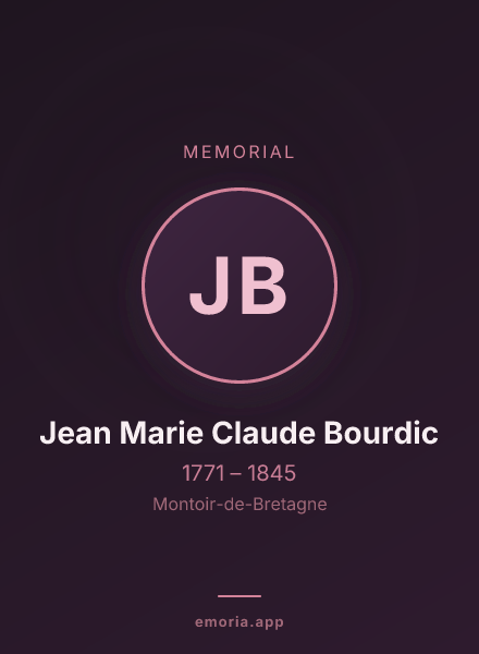 Memorial portrait of Jean Marie Claude Bourdic