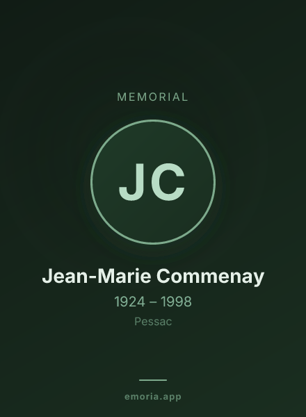 Memorial portrait of Jean-Marie Commenay