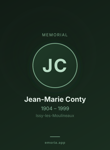 Memorial portrait of Jean-Marie Conty