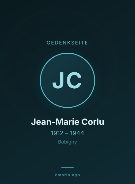 Gedenkportrait von Jean-Marie Corlu