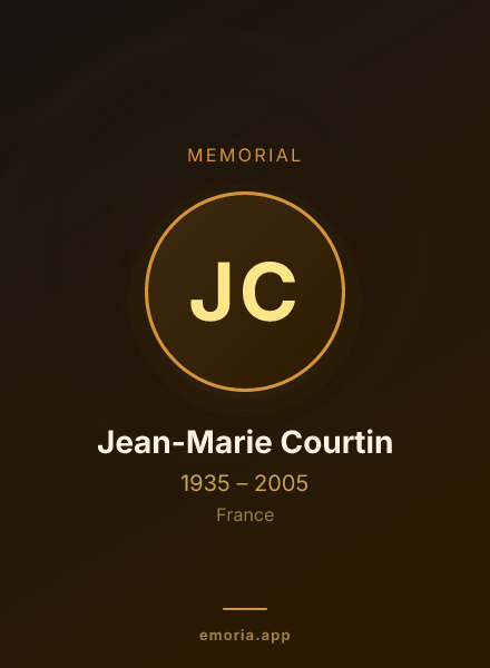 Memorial portrait of Jean-Marie Courtin