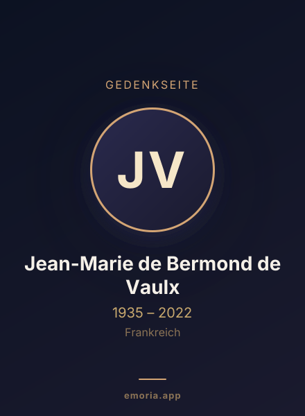 Gedenkportrait von Jean-Marie de Bermond de Vaulx
