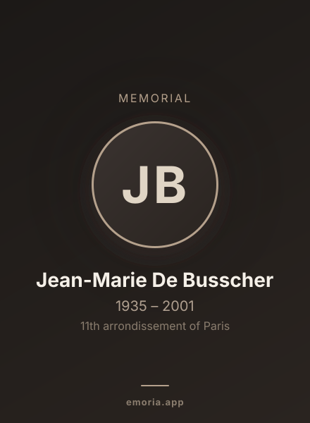 Memorial portrait of Jean-Marie De Busscher