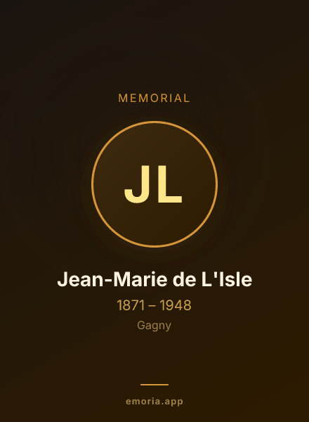 Memorial portrait of Jean-Marie de L'Isle