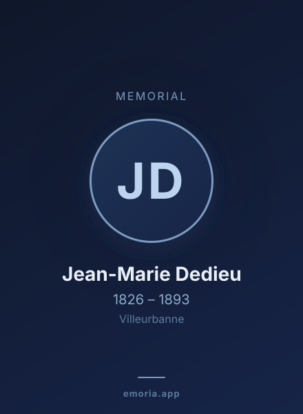 Memorial portrait of Jean-Marie Dedieu