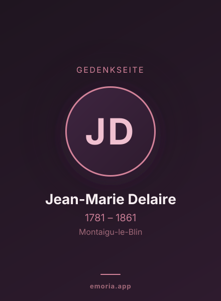 Gedenkportrait von Jean-Marie Delaire