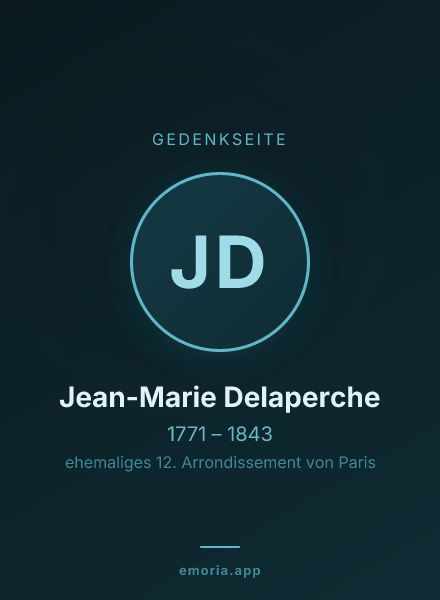Gedenkportrait von Jean-Marie Delaperche