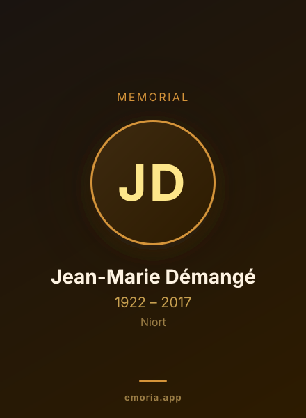 Memorial portrait of Jean-Marie Démangé