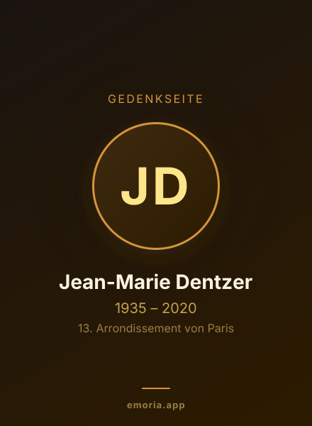 Gedenkportrait von Jean-Marie Dentzer