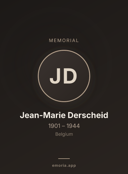 Memorial portrait of Jean-Marie Derscheid