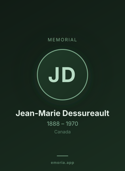 Memorial portrait of Jean-Marie Dessureault