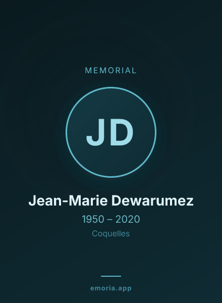 Memorial portrait of Jean-Marie Dewarumez