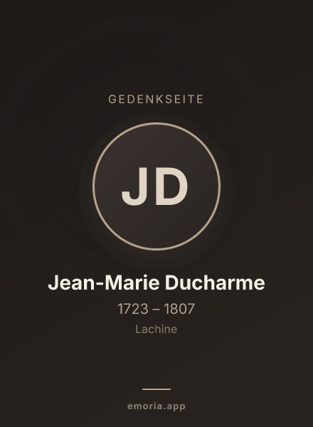 Gedenkportrait von Jean-Marie Ducharme