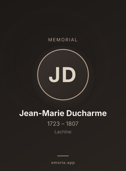Memorial portrait of Jean-Marie Ducharme