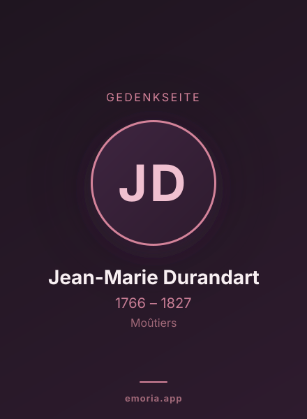 Gedenkportrait von Jean-Marie Durandart