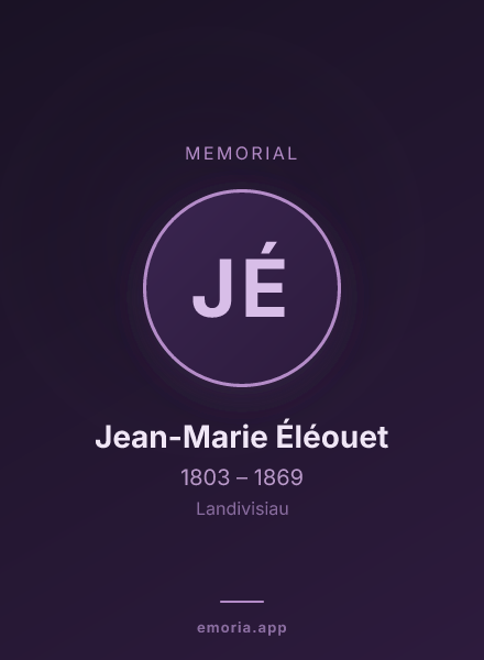 Memorial portrait of Jean-Marie Éléouet