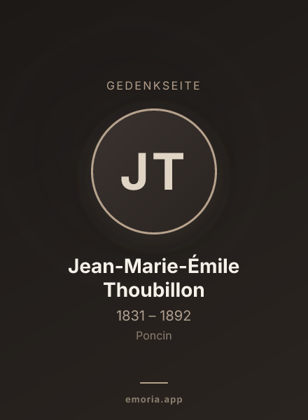 Gedenkportrait von Jean-Marie-Émile Thoubillon