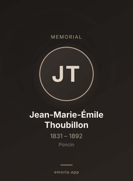 Memorial portrait of Jean-Marie-Émile Thoubillon