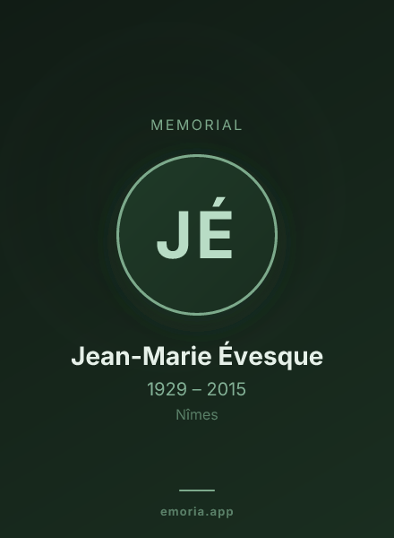 Memorial portrait of Jean-Marie Évesque