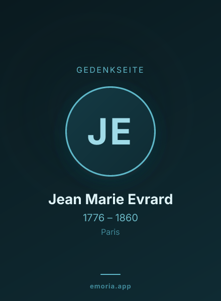 Gedenkportrait von Jean Marie Evrard