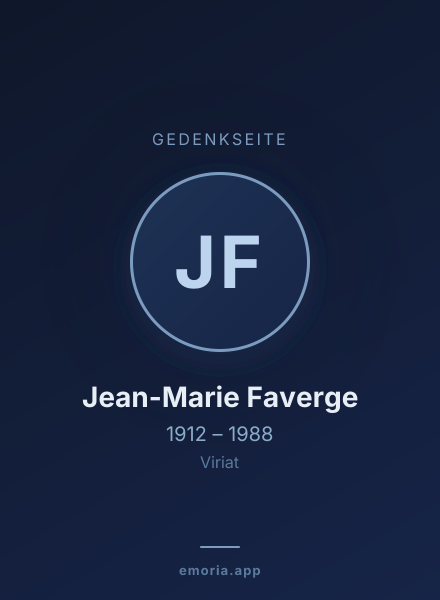 Gedenkportrait von Jean-Marie Faverge