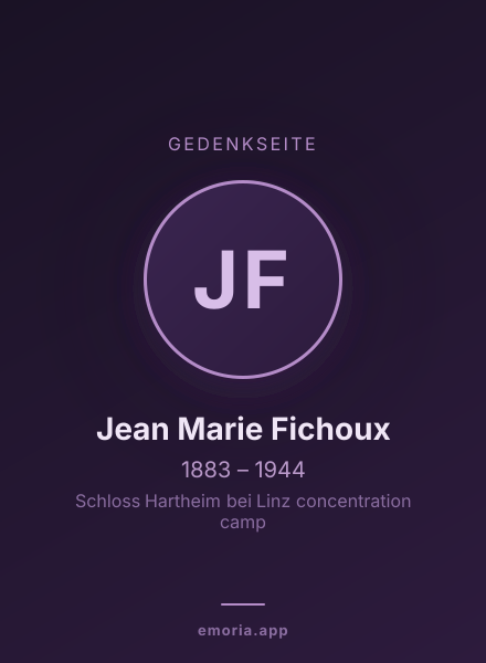 Gedenkportrait von Jean Marie Fichoux