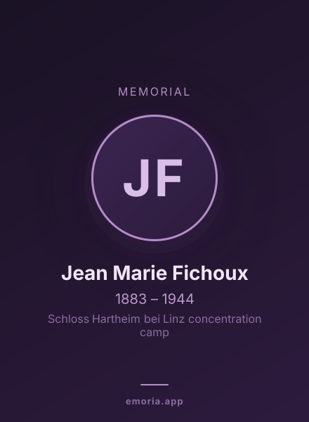 Memorial portrait of Jean Marie Fichoux