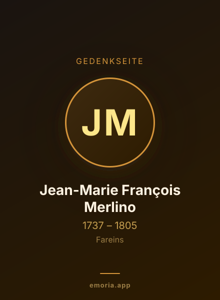Gedenkportrait von Jean-Marie François Merlino