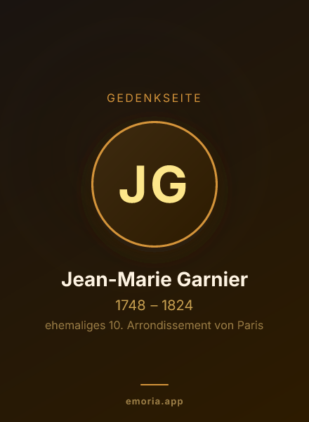 Gedenkportrait von Jean-Marie Garnier