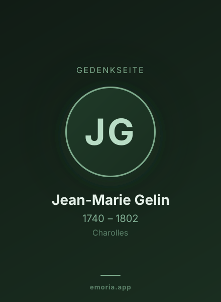 Gedenkportrait von Jean-Marie Gelin