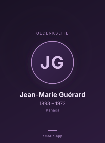 Gedenkportrait von Jean-Marie Guérard