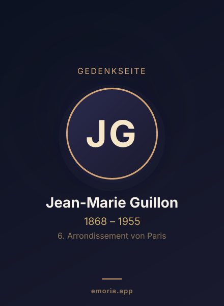 Gedenkportrait von Jean-Marie Guillon