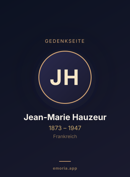 Gedenkportrait von Jean-Marie Hauzeur