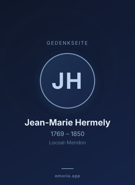 Gedenkportrait von Jean-Marie Hermely