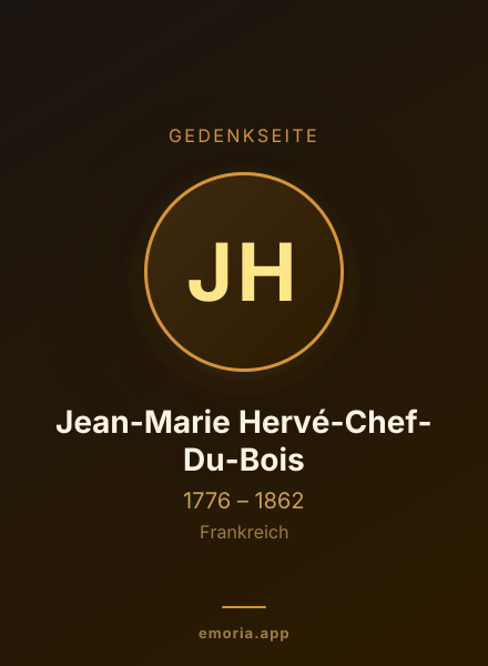 Gedenkportrait von Jean-Marie Hervé-Chef-Du-Bois