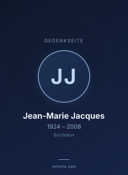 Gedenkportrait von Jean-Marie Jacques