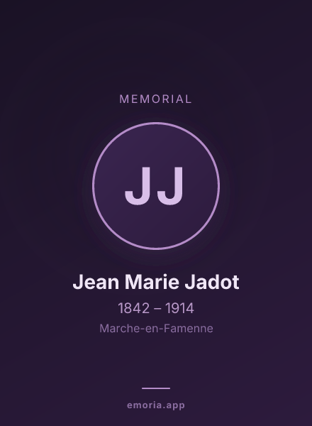 Memorial portrait of Jean Marie Jadot