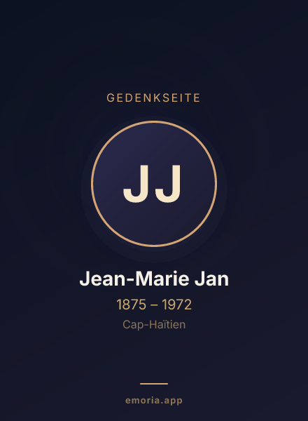 Gedenkportrait von Jean-Marie Jan