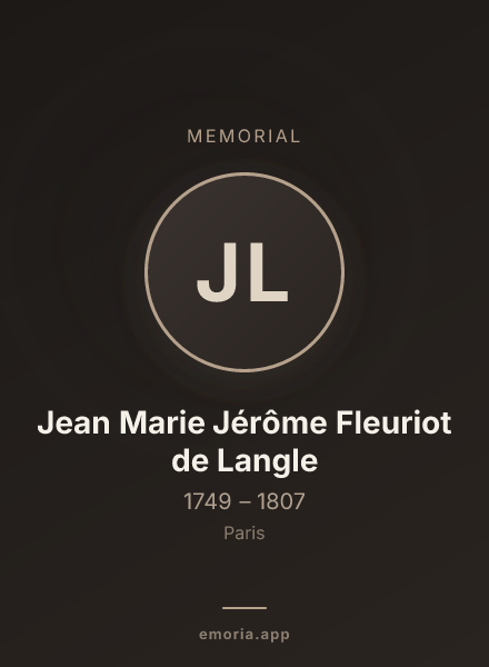 Memorial portrait of Jean Marie Jérôme Fleuriot de Langle
