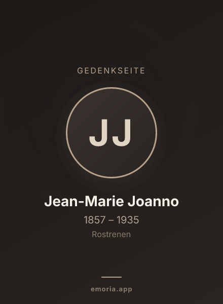 Gedenkportrait von Jean-Marie Joanno