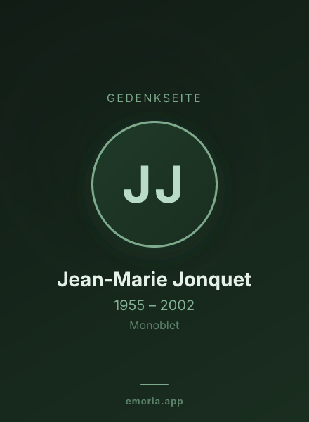 Gedenkportrait von Jean-Marie Jonquet